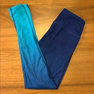 Athleta blue sea ombré high rise yoga pants